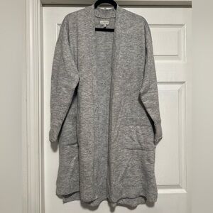 Lucky Brand Gray Wool Blend Long Sleeve Open Sweater Women's L